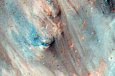 Coprates Region Falling Dunes and Landslide Scarps
