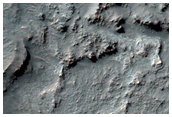Curvilinear Ridges on Crater Floor Proximal to Its Southern Rim
