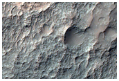 Sinuous Ridges in Crater in CTX Image 