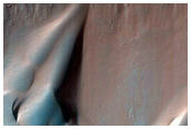 Climbing Dunes on Crater Wall
