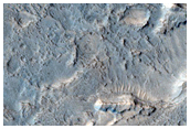 Butte and Mesa Forming Crater Fill in CTX Image
