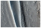 Flow Ridges in Valley in Protonilus Mensae
