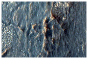 Linear Ridge Features and Possible Mounds in Lyot Crater
