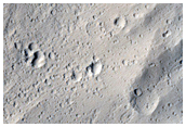 Ejecta from Smaller Crater on Floor of Fesenkov Crater
