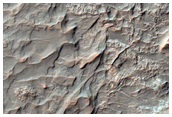Fan Material in Crater Near Vichada Valles

