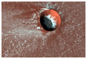 203-Meter Diameter North Polar Layered Deposits Crater Monitoring
