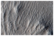Crater with Concentric Rings and Radial Ejecta
