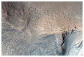 Gullies in Crater in Deuteronilus Mensae
