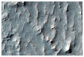 Flow Rampart of Well-Preserved Impact Crater in Mariner Crater
