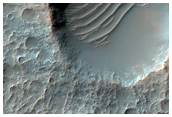 Layered Bedrock on Crater Floor
