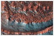 Flow Ridges in Brain Terrain Covered Crater in Claritas Fossae
