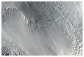 Channel on Rim of Crater
