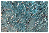 Lobate Forms in Crater North of Allegheny Vallis
