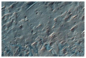 Fan Material in Crater East of Hesperia Planum
