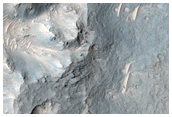 Columnar Outcrops in Crater
