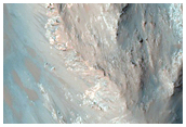 Monitor Low Albedo Slopes along Coprates Chasma Ridge
