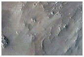 Possible Delta in Tharsis Region Crater
