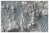 Rocky Deposit in a Crater
