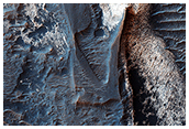 Deposits along the Northern Wall of Melas Chasma 