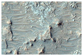 Dunes and Rocky Crater Floor
