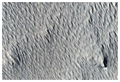 Layers in Crater Wall in Medusae Fossae Formation
