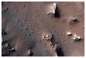 Slope Monitoring in Hale Crater Central Peaks
