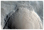 Fan Feature at Valley Terminus in Arabia Terra Crater
