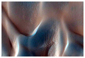 Dunes on Floor of Athabasca Region Crater
