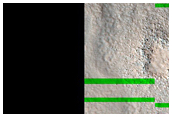 Contact along Crater Ejecta in Deuteronilus Mensae
