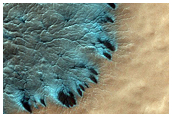 Monitor Seasonal Changes at South Polar Cracked and Gullied Site
