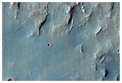 Crater Floor Bright in Night Infrared

