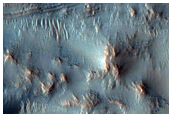 Gullies in Small Crater in Mariner Crater
