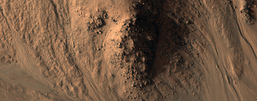 Gullies in Hale Crater Central Peak