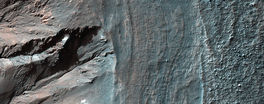 Crater Rim Layers, Rubble, and Gullies