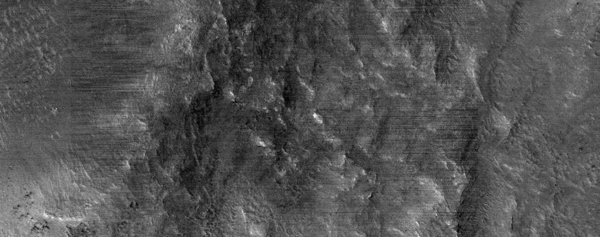 Colorful Crater Rim in Northeast Hellas Planitia