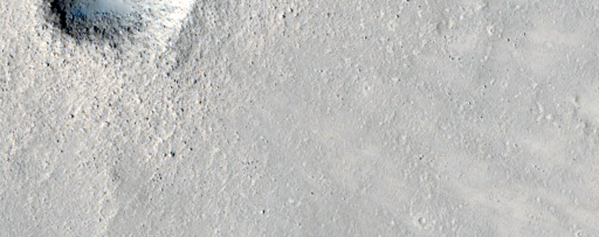 Very Recent Small Crater Near Ma Adim Vallis

