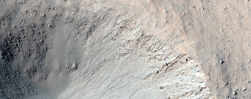 Fresh Crater Near Frento Vallis
