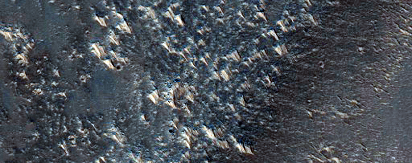 Lava Cut by Trough in Syria Planum
