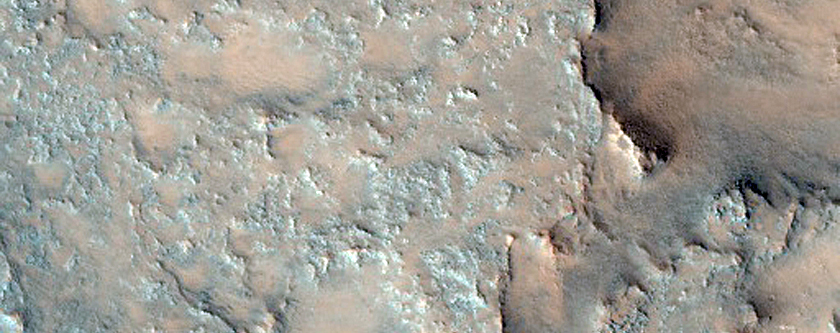 Bedrock in Antoniadi Crater
