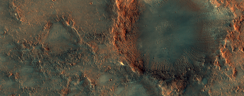 Ridges South of Meroe Patera