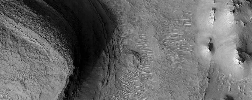 Ridges in Crater Floor
