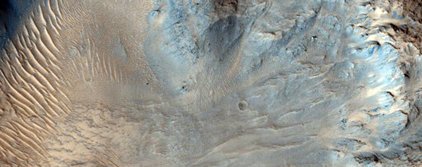Distal Reaches of Mojave Crater Impact Ejecta
