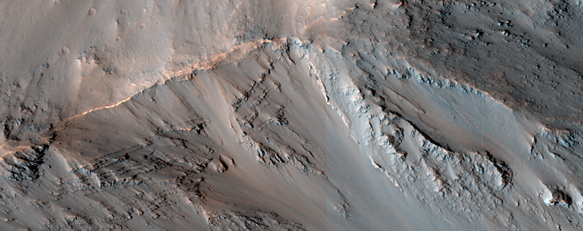Well-Preserved Impact Crater on Floor of Coprates Chasma
