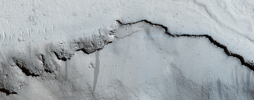 Lava-Filled Crater in Central Elysium Planitia