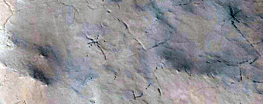 Edge of Thermally Distinct Region on Crater Floor
