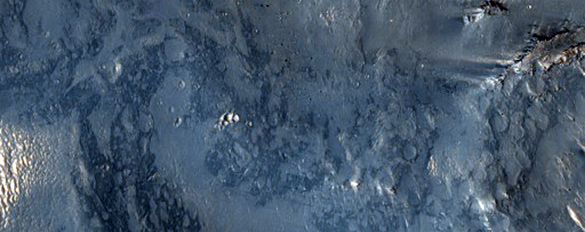 Fractured Terrain North of Oudemans Crater
