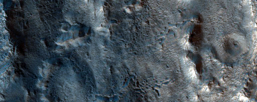 Dipping Layers Against Mesa Near Mamers Valles

