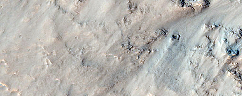 Rim of Southern Mid-Latitude Crater
