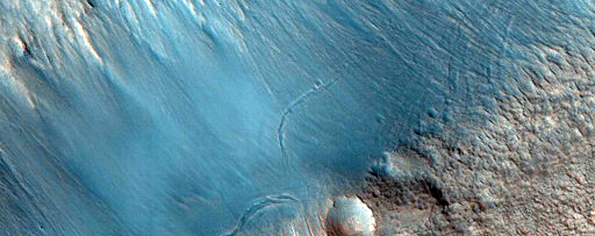 Gullies in Northern Mid-Latitude Crater
