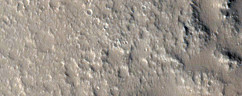 Mare-Type Ridge Crossing Trough in Western Lunae Planum Region

